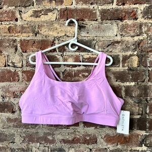 Athleta Purple Exhale Bra with Scoop Neckline